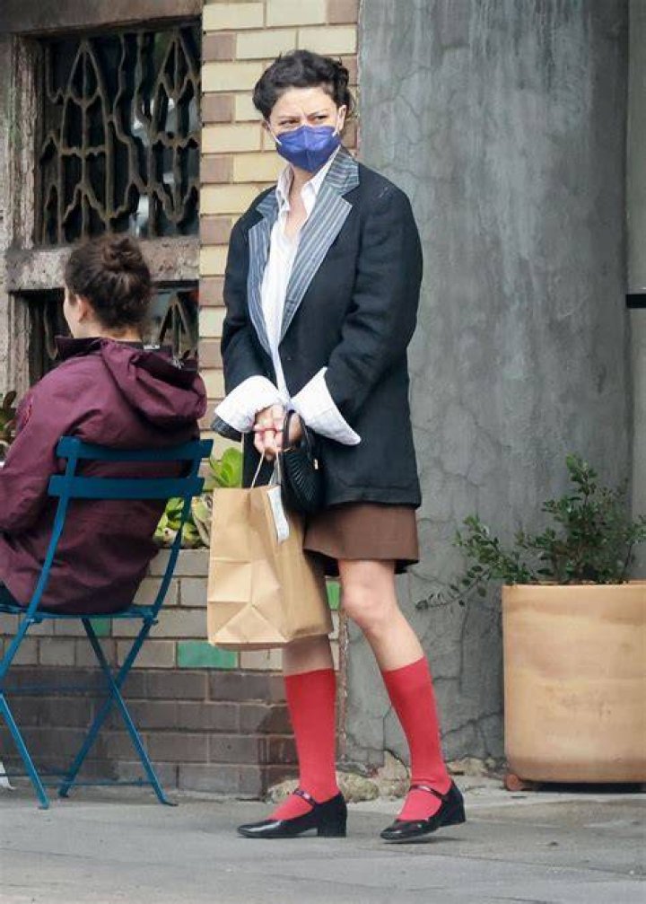 ALIA SHAWKAT Out for Lunch with Her Father Tony at All Time Restaurant
