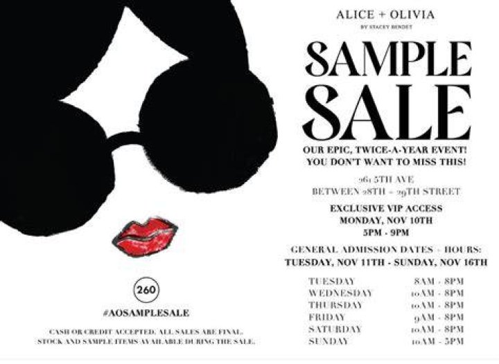 alice + olivia New York Sample Sale from alice_olivia! newyork 