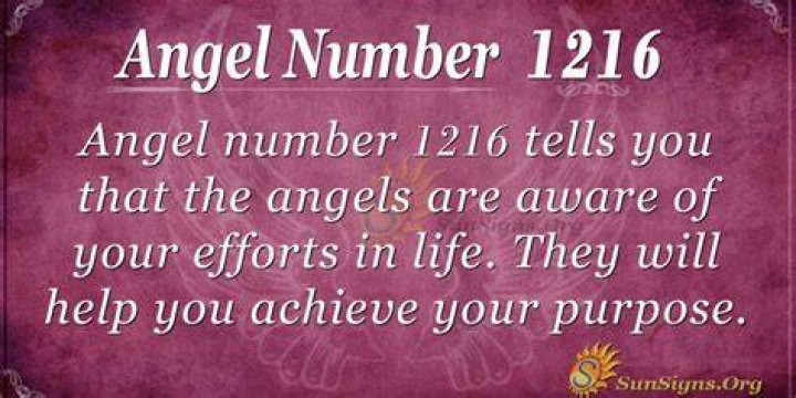Angel Number 1216 Meaning ·