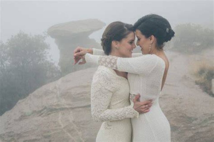 AZ Mountaintop Lesbian Wedding Parfotografering