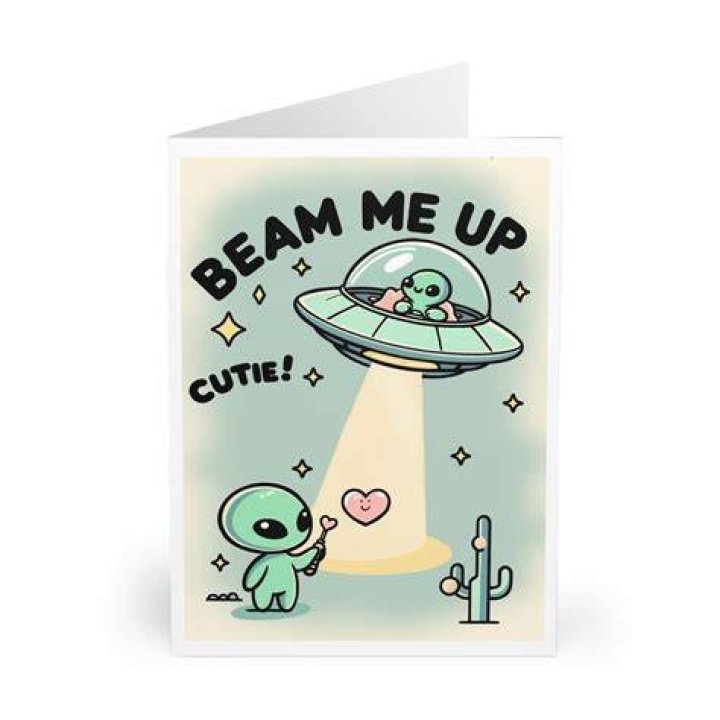 Baby alien BuildOn Greeting Card BRIK