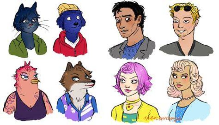 Bojack Horseman humanized by adogsmoothie on DeviantArt