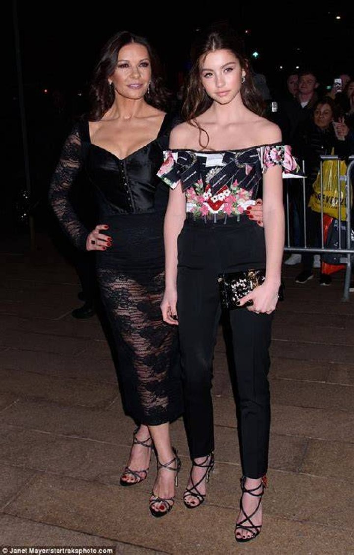 Catherine ZetaJones and daughter make elegant pair at D&G event