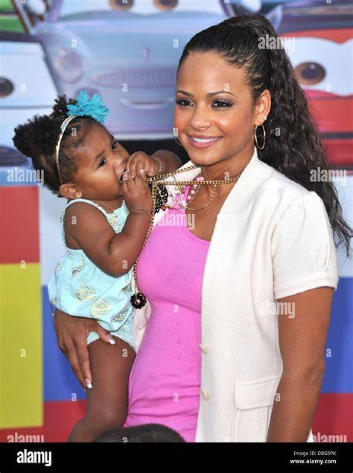 Christina Milian and her daughter Violet The Los Angeles premiere of