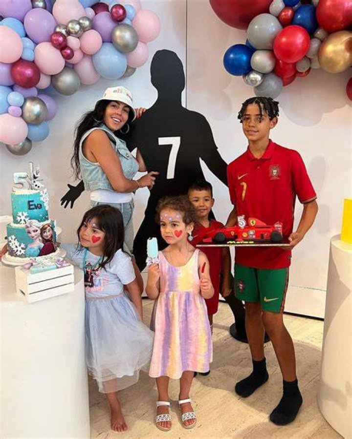 Cristiano Ronaldo Celebrates Twins Eva, Mateo's 5th Birthday Photos