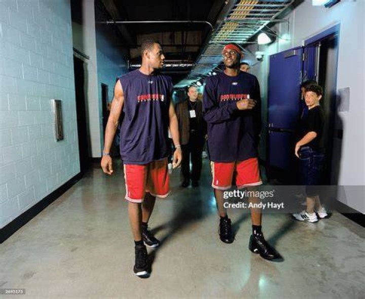 Darius Miles and LeBron James 2003