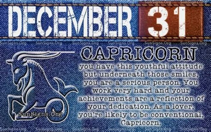December 31 Zodiac Horoscope Birthday Personality