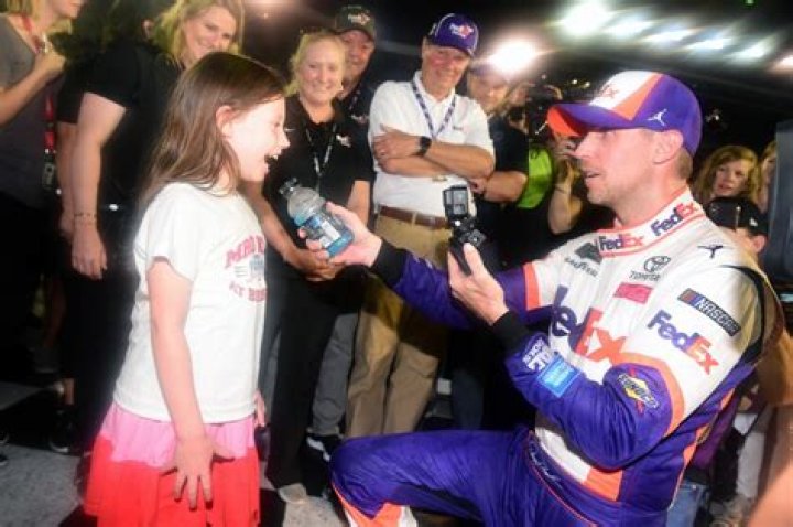 Denny Hamlin and his daughter Taylor Denny hamlin, Nascar drivers, Nascar