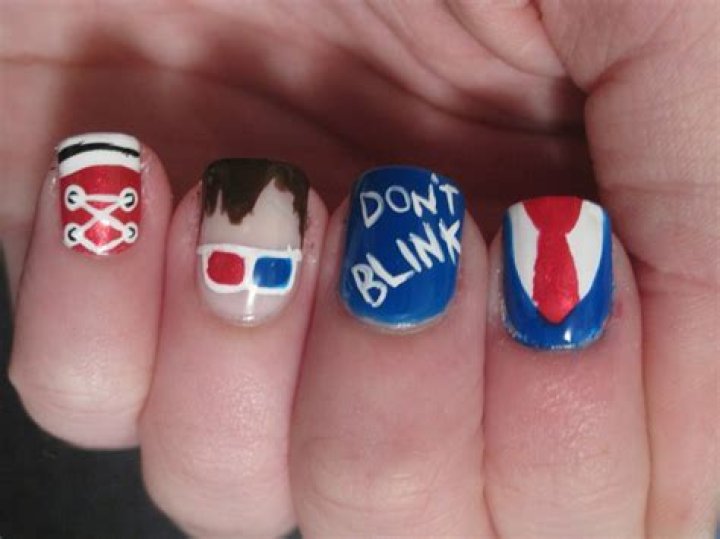 Doctor nails nail art by Chasing Shadows Nailpolis Museum of Nail Art