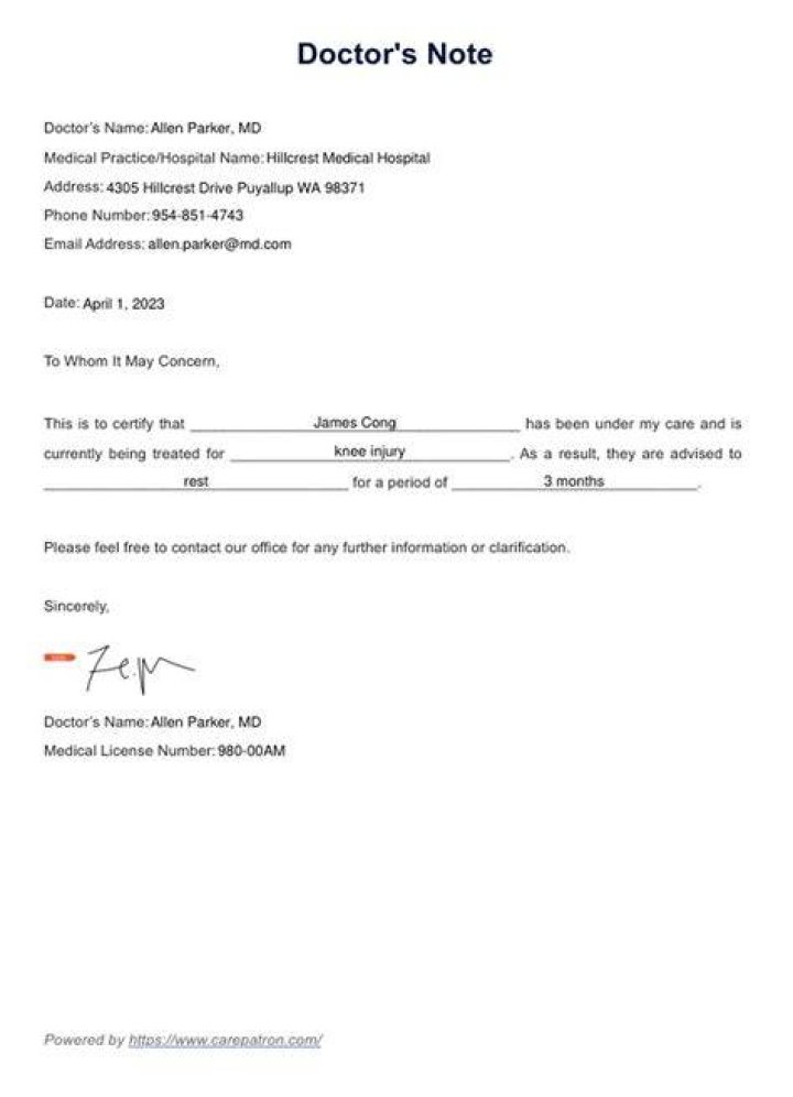 Doctors Note