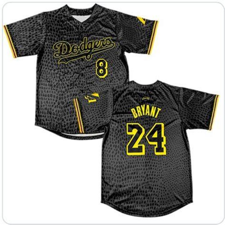 Dodgers Shirts Dodgers Lakers Night 223 Kobe Black Mamba Jersey Xl
