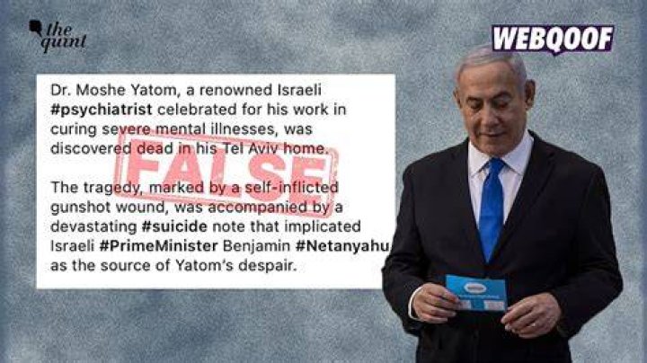 Dr. Moshe Yatom, Netanyahu Psychiatrist died by suicide SNBC13