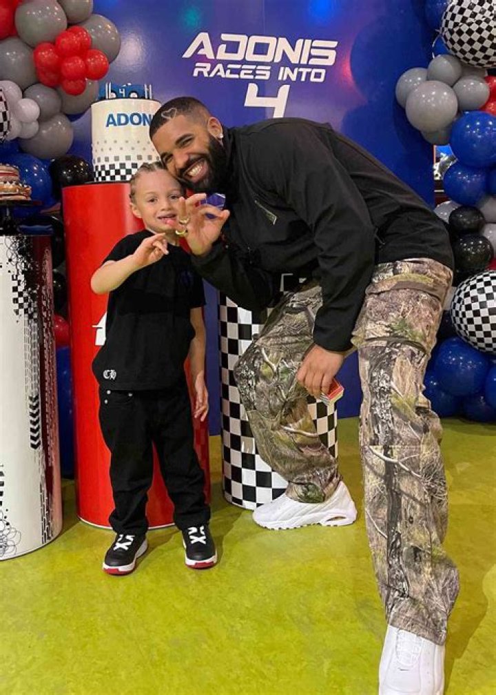 Drake and Son Adonis, 4, Sport Matching Braids in Sweet Selfie