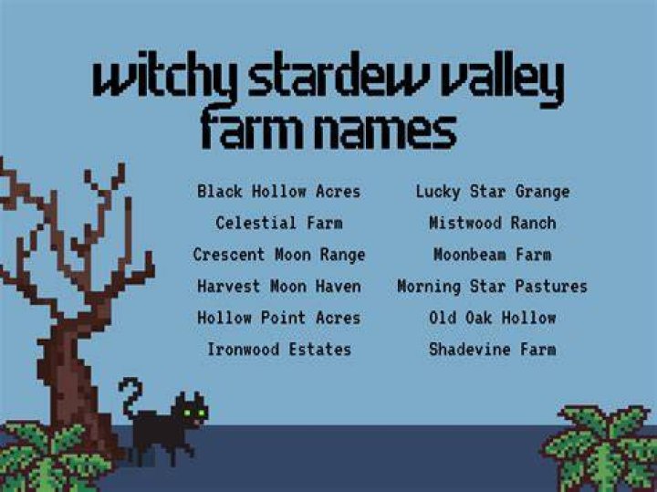 Farm Names Stardew Valley Technology And Information Portal