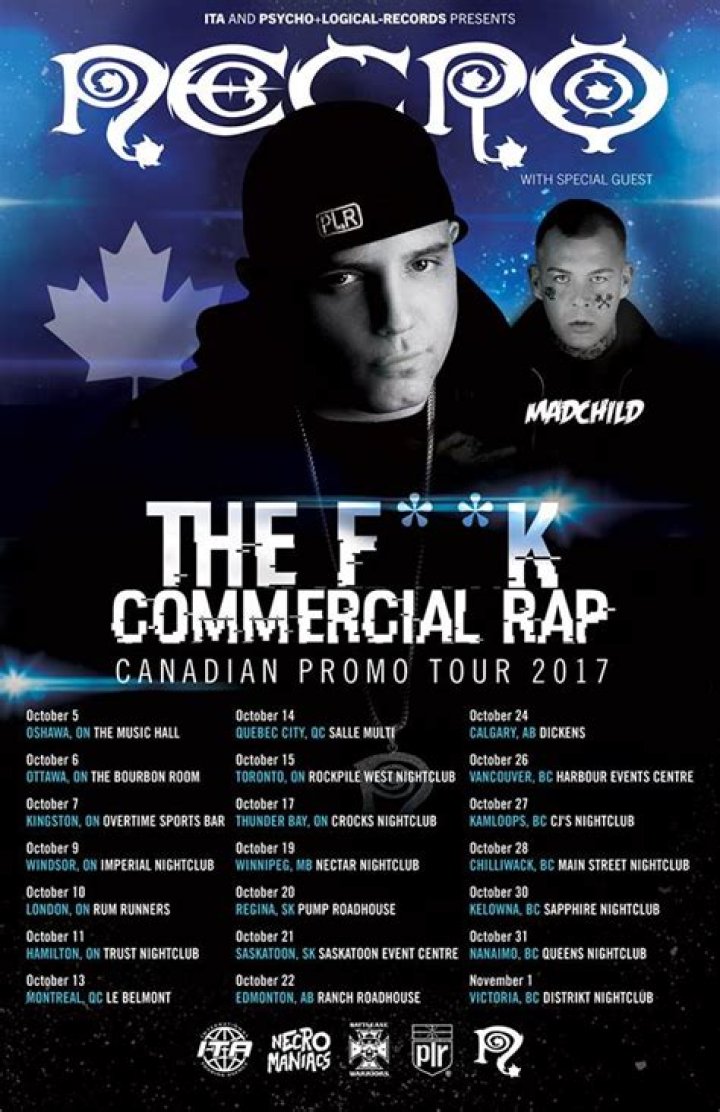 F**k Commercial Rap Canadian Tour Necro, & Madchild NECRO, Oshawa