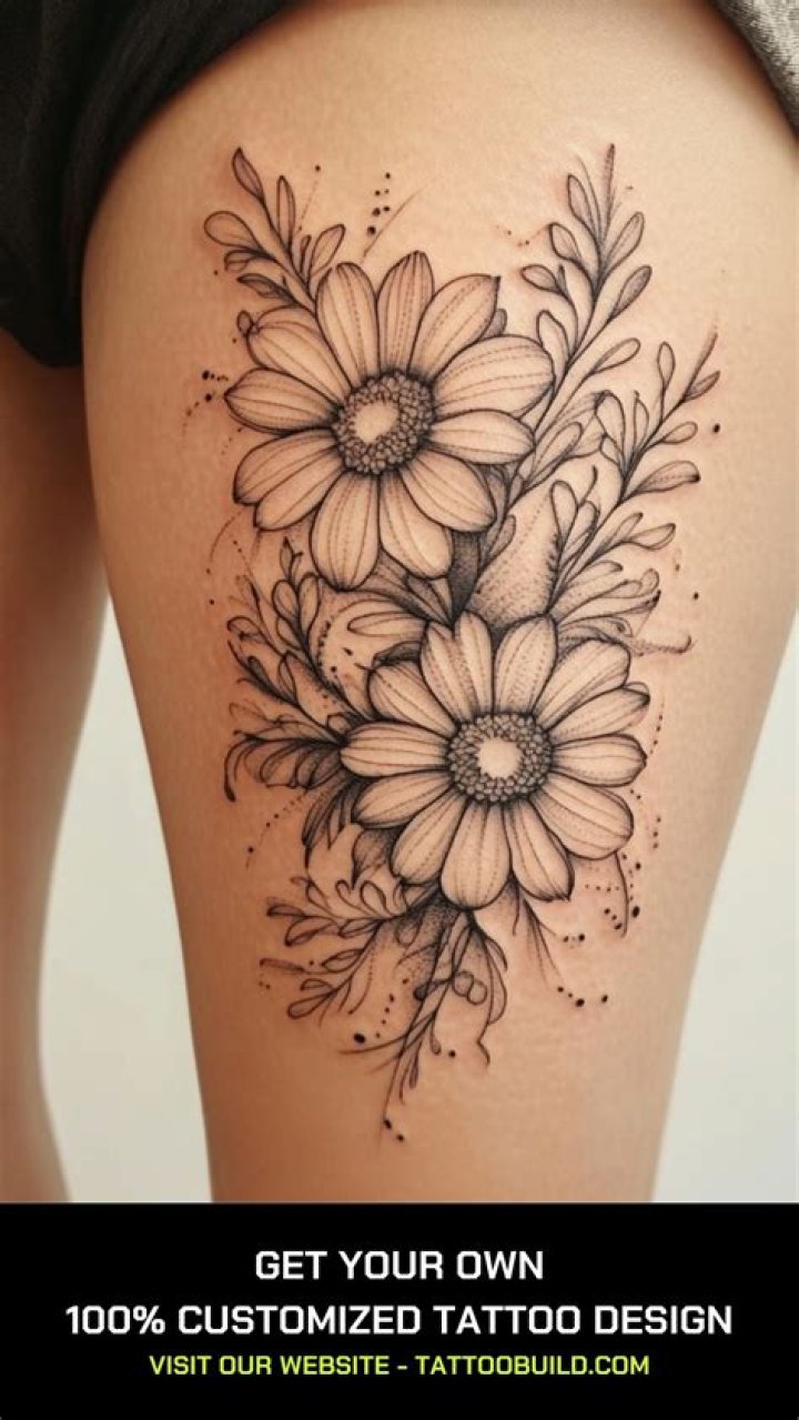 Flowers on Thigh Tattoo Best Tattoo Ideas Gallery