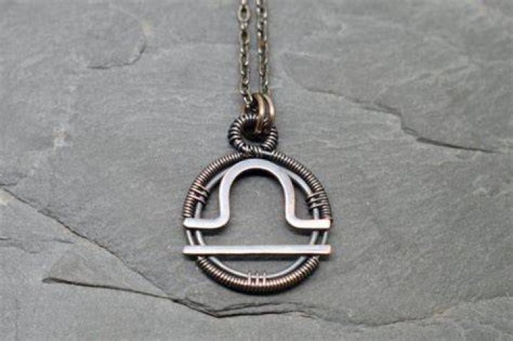 Gemini Libra Necklace Wire Wrapped Oxidised Copper Combined Etsy UK