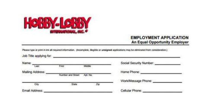 hobby lobby application