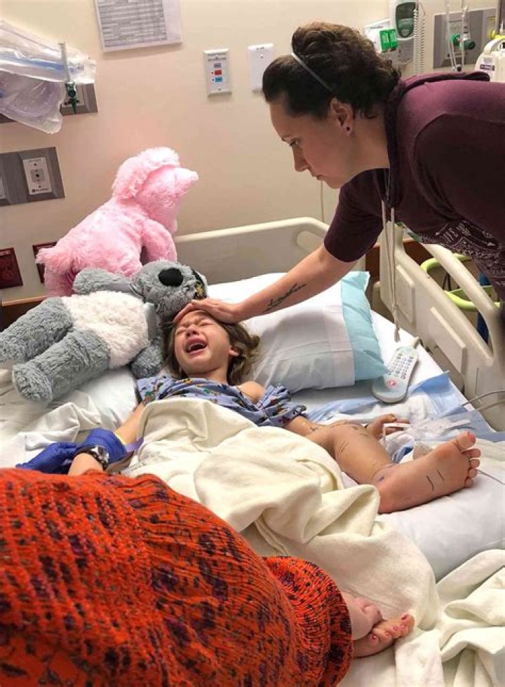 Images Girl recovering after being dragged by bus
