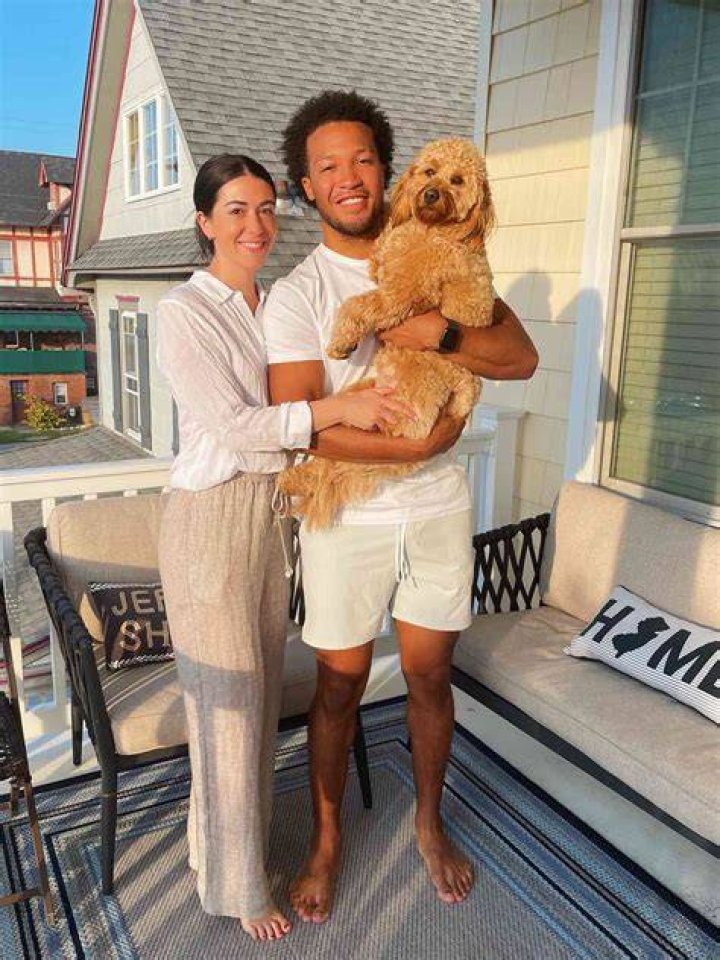 Jalen Harris with his family