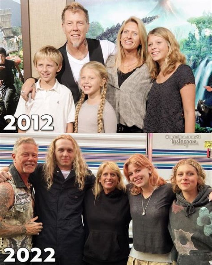 James Hetfield and family at the Los Angeles Premiere of JOURNEY 2 THE