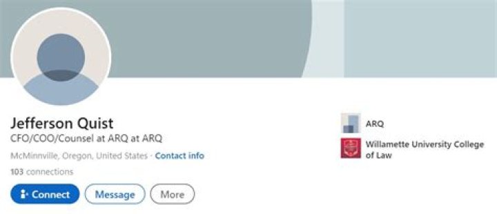 Jefferson Quist CFO/COO/Counsel at ARQ ARQ LinkedIn