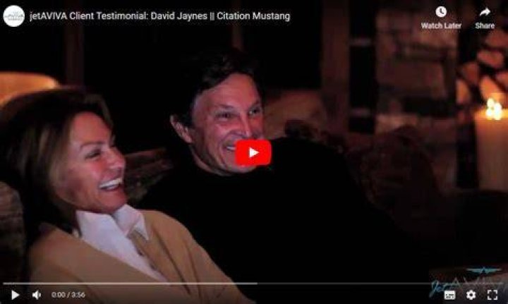 jetAVIVA Client Testimonial David Jaynes Citation Mustang YouTube