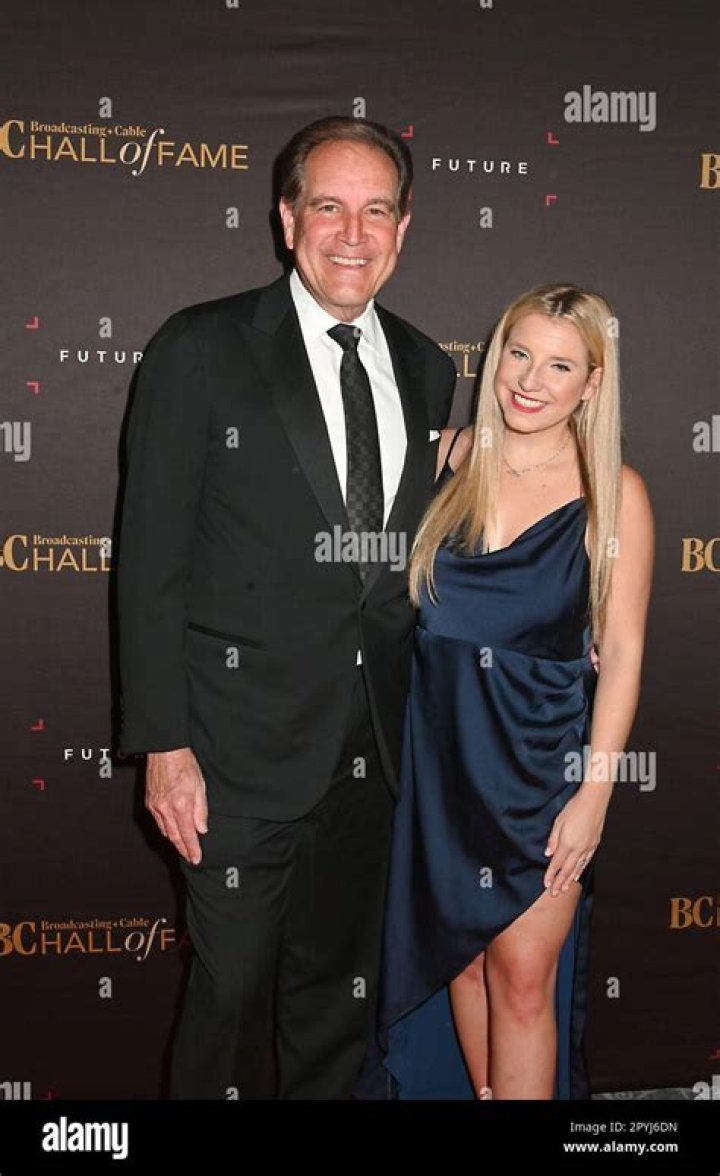Jim Nantz and daughter Caroline Nantz attend Broadcasting Cable Hall of
