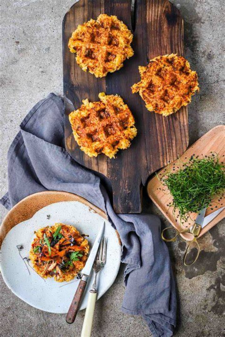 Kimchi Rice Waffles Recipe + Five Easy Toppings food to glow