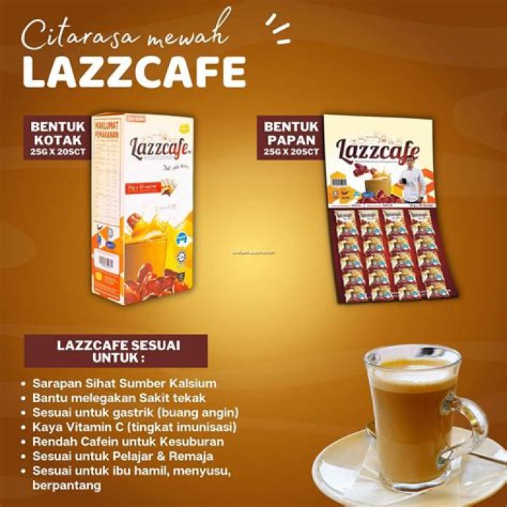 Lazz Cafe Kopi Pracampuran Susu Kambing Dan Kurma 20 Sachets
