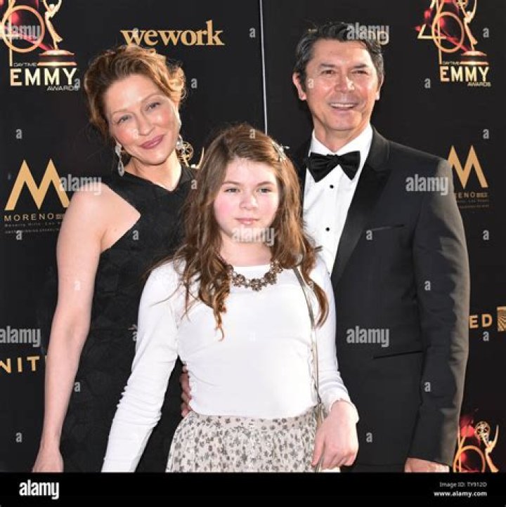 Lou Diamond Phillips and wife Kelly Phillips take a family walk in