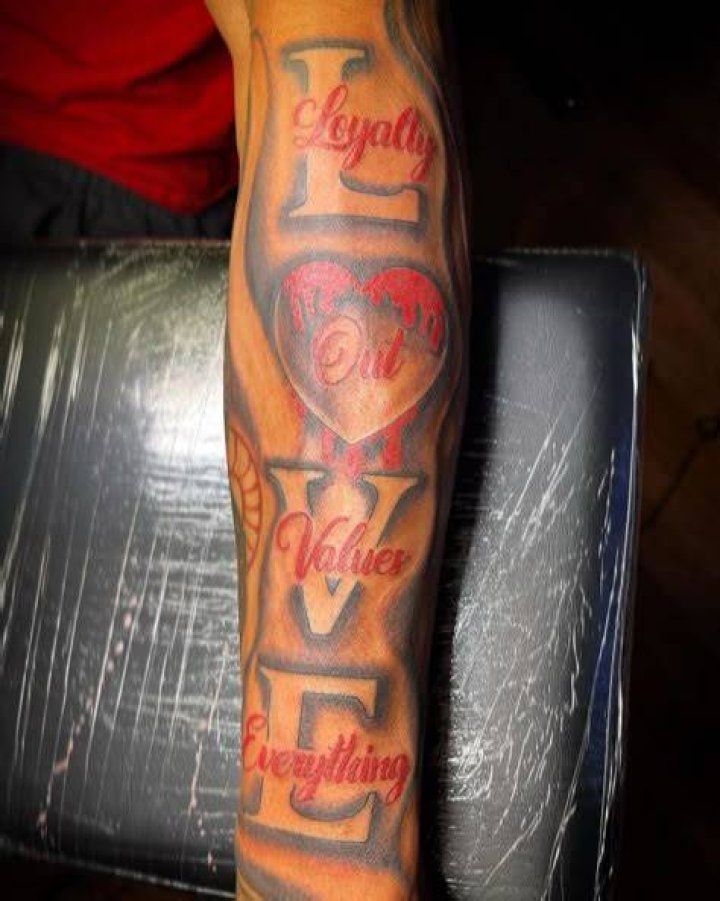 Love Loyalty Out Values Everything Tattoo