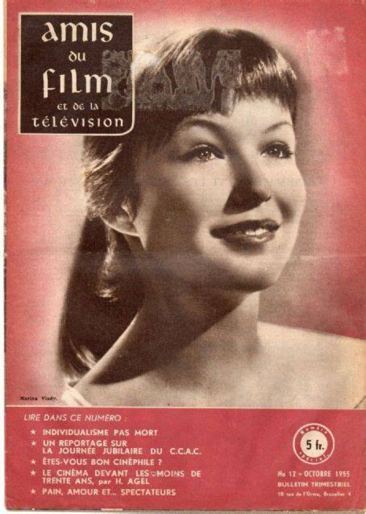 Marina Vlady Amis Du Film Et De La T&eacute;l&eacute;vision Magazine Cover [France