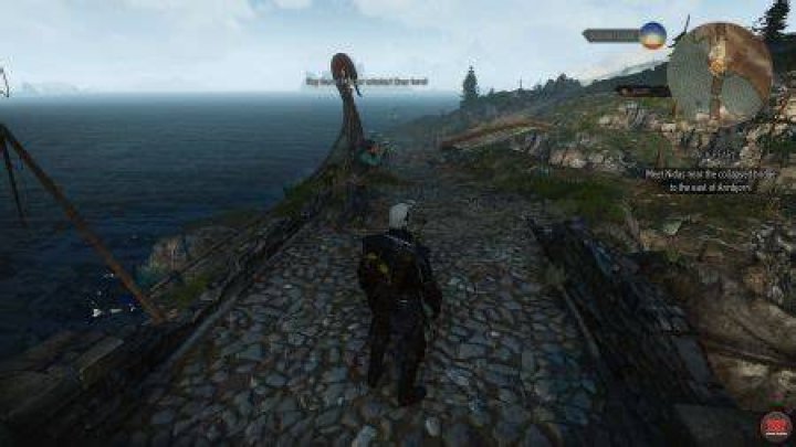 Meet Nidas near the collapsed bridge to the north of Arinbjorn.