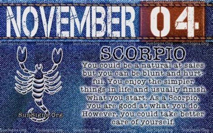 November 4 Zodiac Horoscope Birthday Personality
