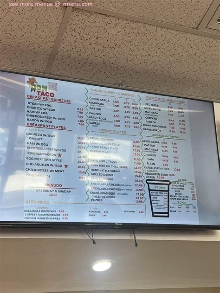 Online Menu of Tacos Don Beto's Restaurant, Grand Rapids, Michigan