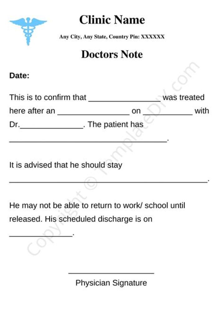 Real doctors note