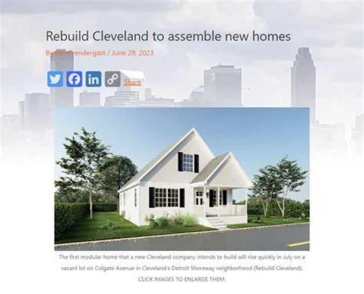 Rebuild Cleveland to assemble new homes NEOtrans