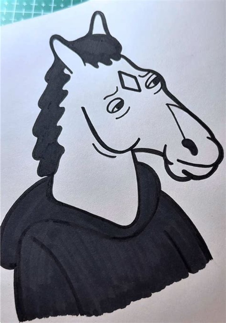 Redesigned Drawing of Bojack Horseman as Human. I tried getting some