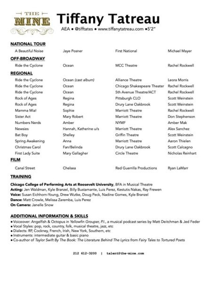 Resume &mdash; Tiffany Tatreau