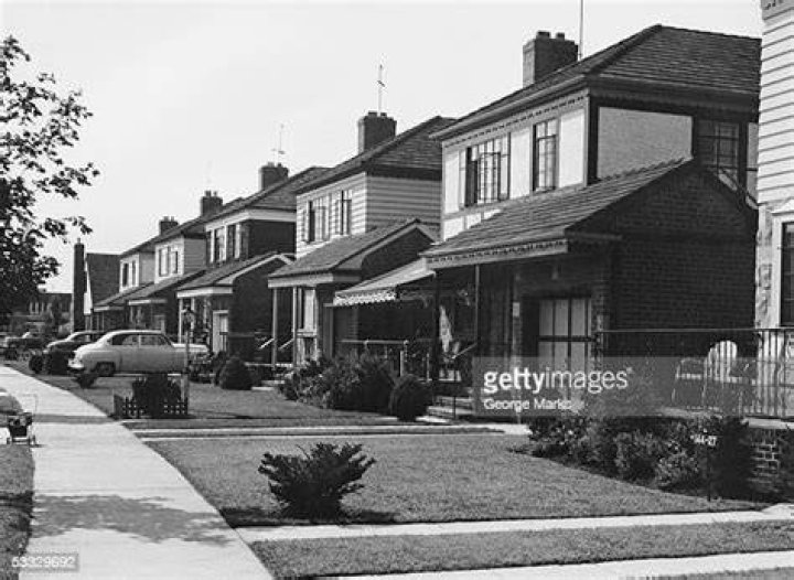 Row of new houses, 1950 Long beach california, Ca history, San