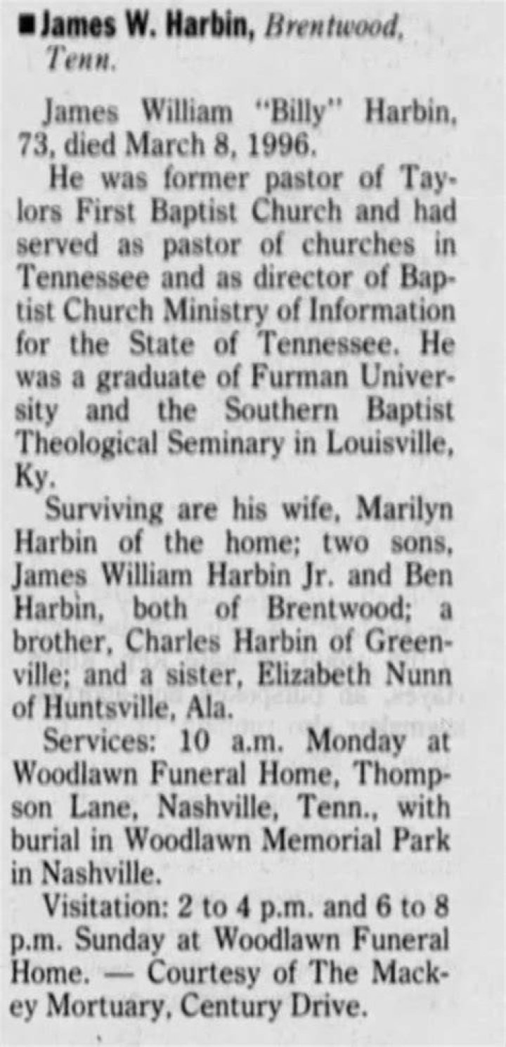 Shocking News! Karl Harbin Obituary Vestavia Hills Alabama, Great