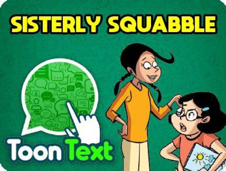 Sisterly Squabble Toon Text Tinkle