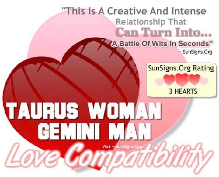 Taurus Woman Gemini Man - A Creative Intense Match