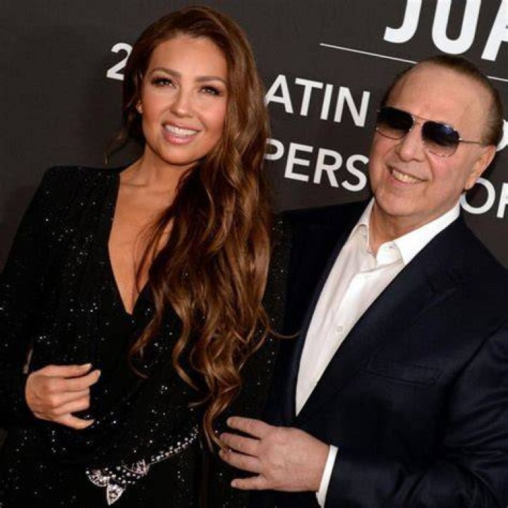Thalia celebrates the arrival of husband Tommy Mottola's first grandchild