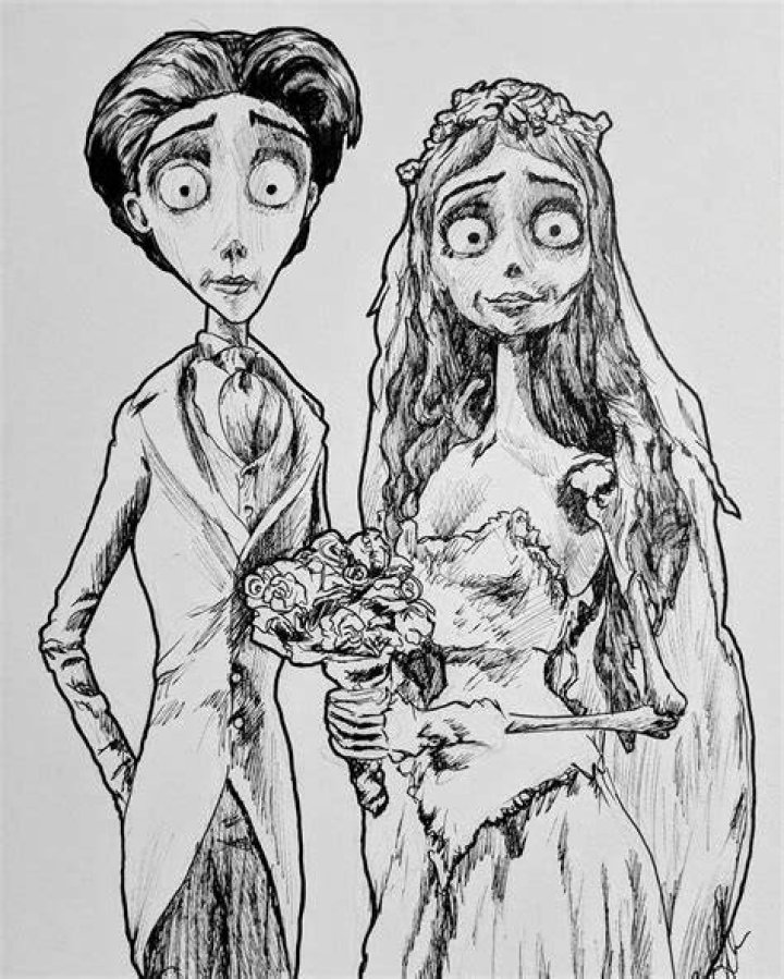 The Corpse Bride, drawn by Tim Burton himself