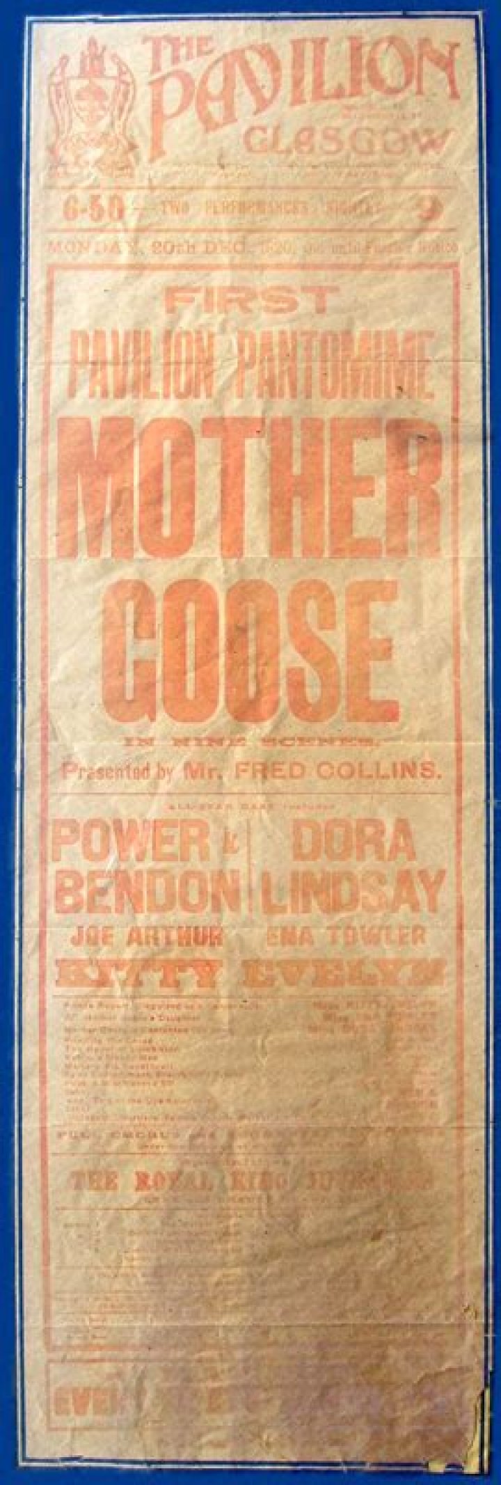 The First Collins Pantomimes Collins Variety