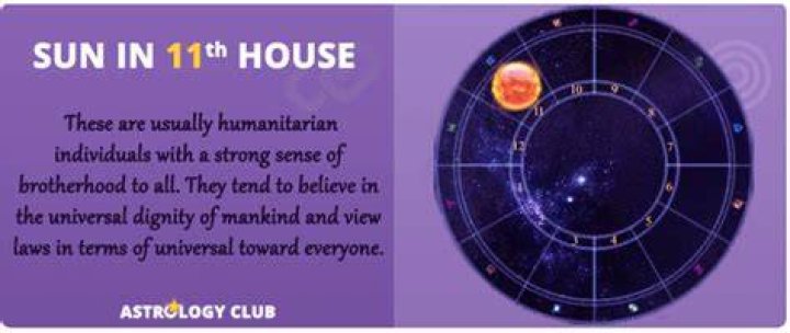 The Sun In 11th House