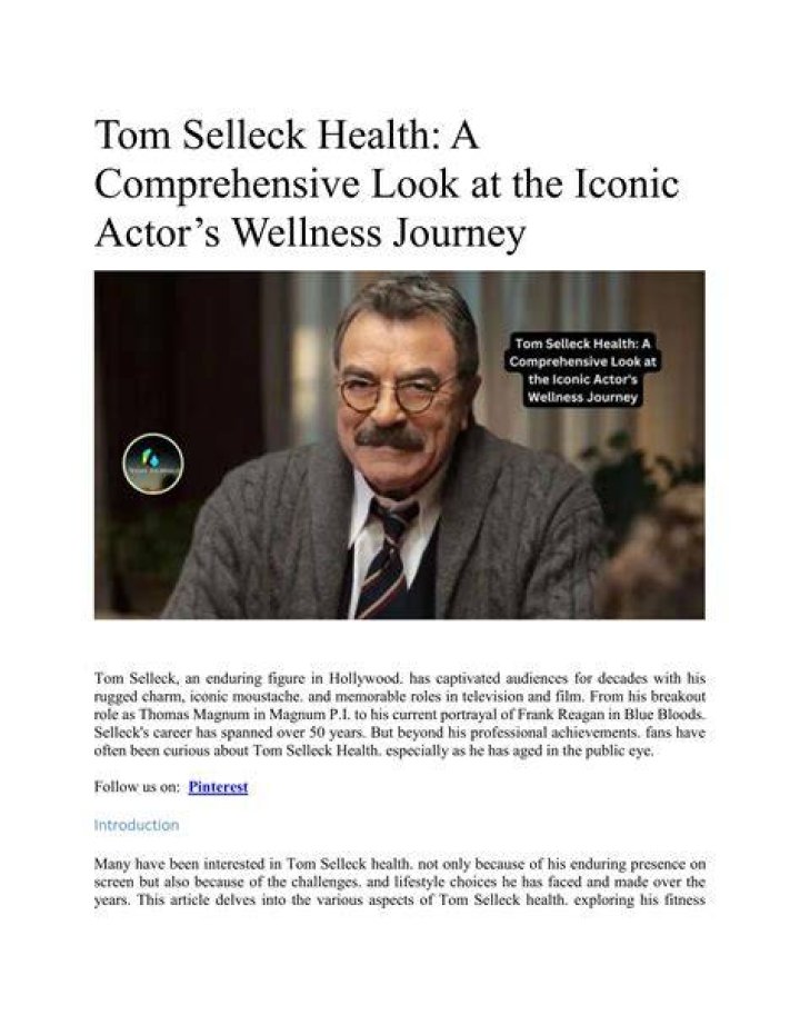 Tom Selleck's Health Journey And Beyond