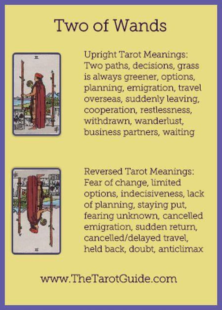 two of wands reversed